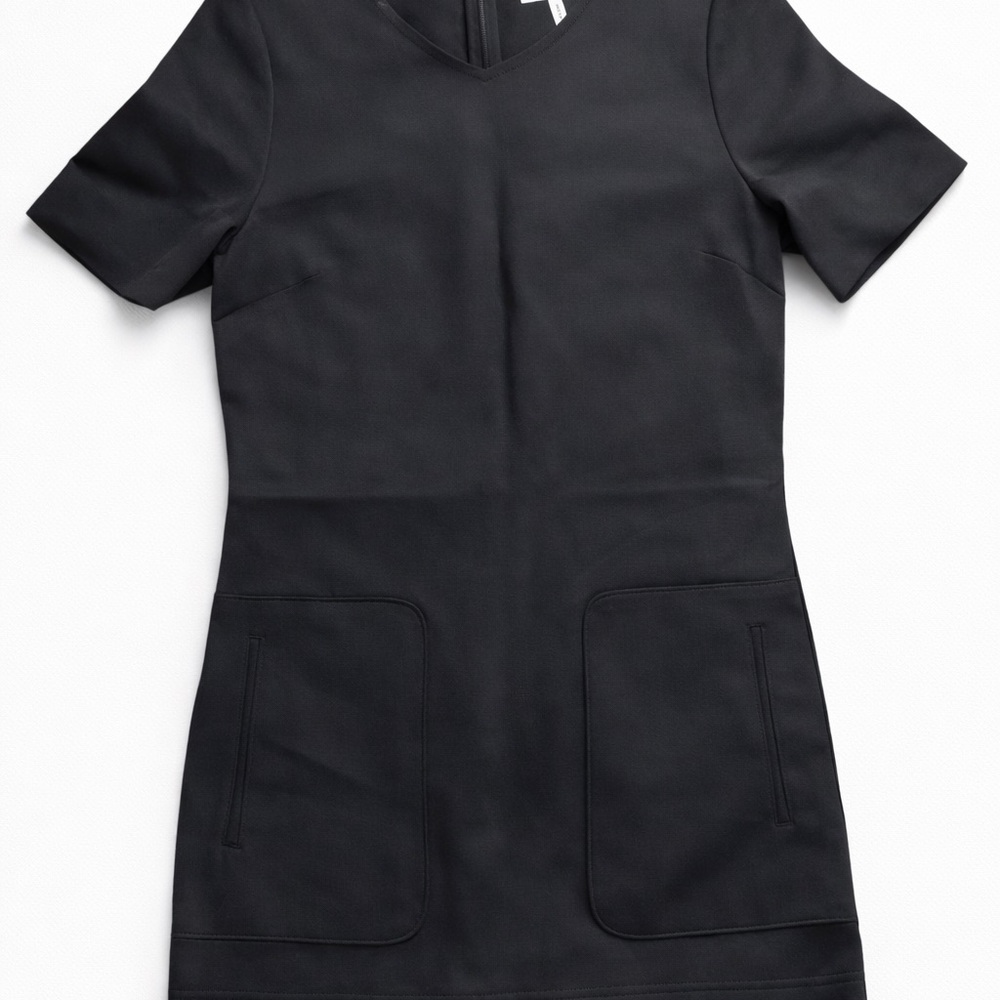 Black Short Sleeve Loose Mini Dress